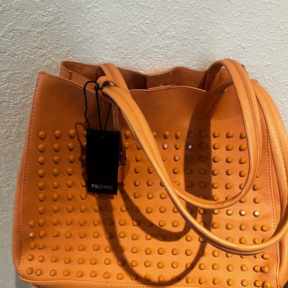PRUNE Handbags - Prune Orange Studded Tote Bag
